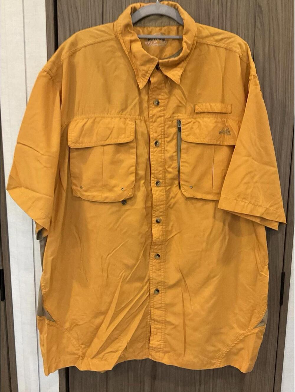 Natural Gear Mens Short Sleeve Button Up Fishing Shirt Size 2 XL